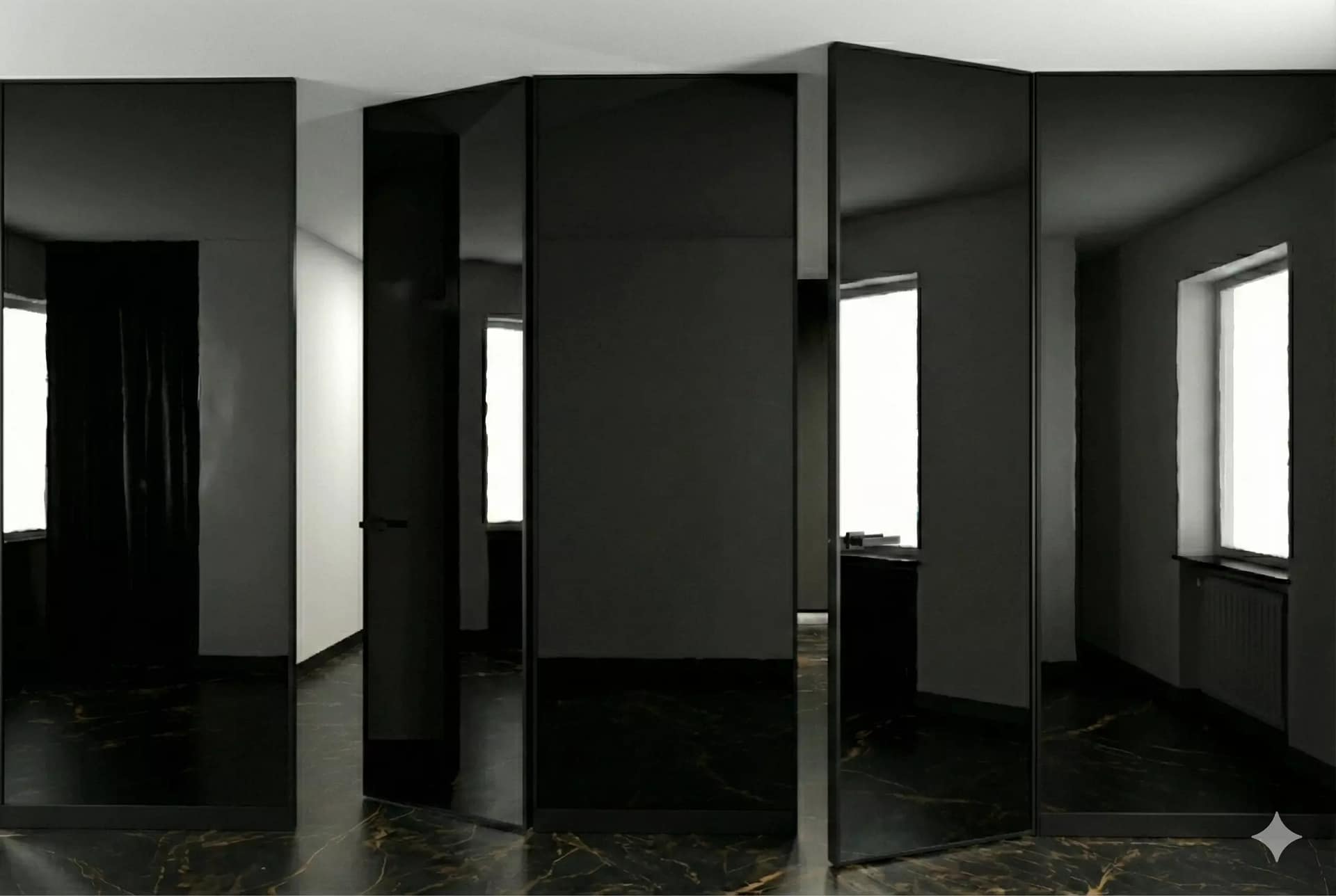 Дверний блок Axiomadoors (Скло чорне/Скло чорне)